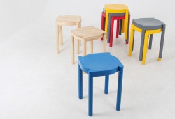 DORI is a minimalist design created by South Korea-based designer Jeong Yong. DORI is a stool which can be stacked with each other, and added the practicality and uniqueness. This design was inspired by a pinwheel that I played with in my childhood, It gives the impression that pinwheels are spinning together when some DORIs are gathered, and it also shows DORI's unique appearance when they are stacked. (10)