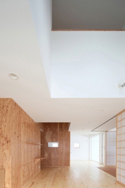 Five Voids House is a minimalist house located in Hokkaido, Japan, designed by Yamauchi Architects & Associates. The home epitomizes the amalgamation of traditional Japanese design with contemporary aesthetics. The interior utilizes Shoji doors, which serves as a partition to completely open up the space. The architects chose to leave some of the wooden wall structure exposed. (10)