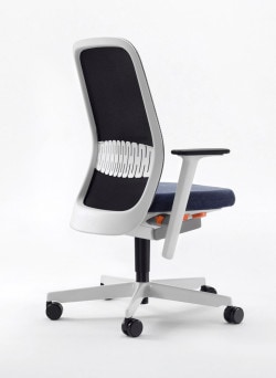 Riya is a minimalist design created by England-based designer PearsonLloyd. The Riya task chair is an example of PearsonLloyd’s continued efforts to rid office furniture of the traditional tech aesthetic, and bring some human touches into the workspace. Like previous products designed by PearsonLloyd for Bene, which include the ground breaking Parcs range and the recently launched Docklands and Bay Chair, it is designed to work across the modern office landscape: in touch-down spaces and open plan zones for collaborative tasks, as well as in quiet areas for focussed individual work. (3)