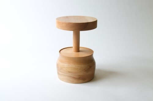 Turned Stool is a minimalist design created by Canada-based designer Jeff Martin Joinery. Conceptually designed as a one legged stool, the Turned Stools are stack laminated and turned in 3 parts to utilize offcuts from larger projects, and to ensure stability. Wedged through tenon joinery. Due to the nature of the turning process, all pieces are unique. (3)