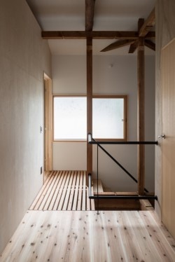 M-House is a minimalist house located in Osaka, Japan, designed by Coil Kazuteru Matumura Architects. The renovation involved the insertion of two rectangular volumes in order to improve light circulation. (14)
