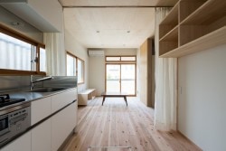 M-House is a minimalist house located in Osaka, Japan, designed by Coil Kazuteru Matumura Architects. The renovation involved the insertion of two rectangular volumes in order to improve light circulation. (6)