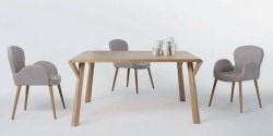 Sank is a minimalist design created by Spain-based designer Francesc Rifé Estudio. The table is manufactured in either oak or beech wood, and comes in a large rectangle, small rectangle, square, and circle. (4)