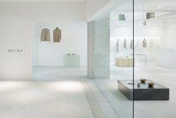 BEIGE is a minimalist interior located in Tokyo, Japan, designed by Nendo. A concept store for fashion brand BEIGE, newly opened in the Tamagawa Takashimaya shopping centre in suburban Tokyo. (1)
