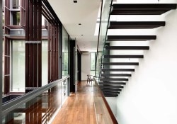 Vertical Court is a minimalist house located in Park, Singapore, designed by HYLA Architects. The project consists of a courtyard on two levels sitting in the center of this semi-detached house. (11)